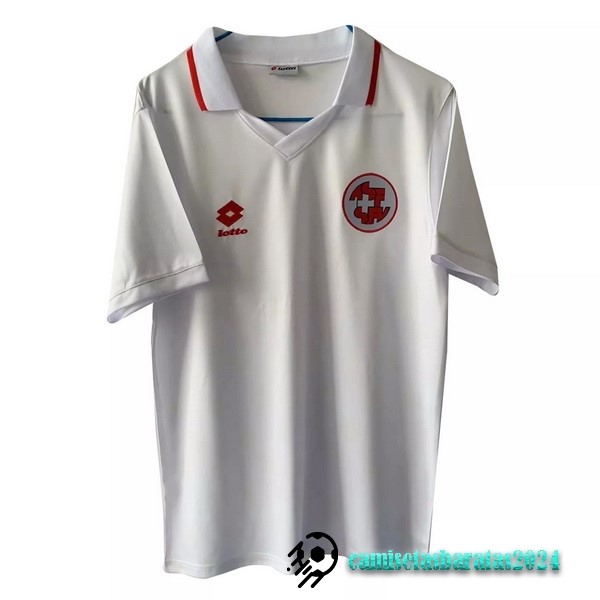 Replicas Segunda Camiseta Suiza Retro 1994 Blanco