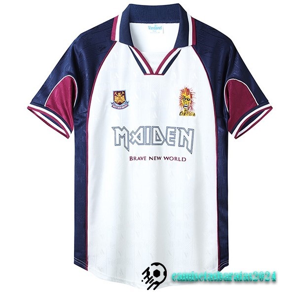 Replicas Segunda Camiseta West Ham United Retro 1999 2001 Blanco