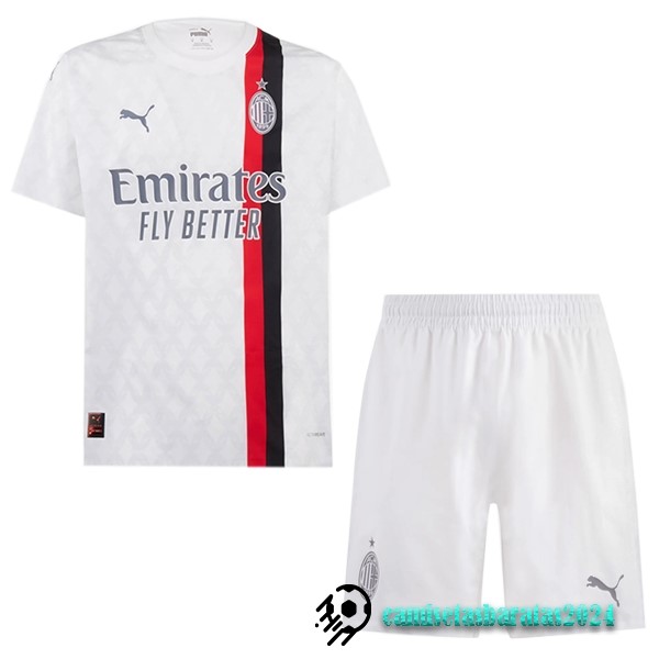 Replicas Segunda Conjunto De Hombre AC Milan 2023 2024 Blanco