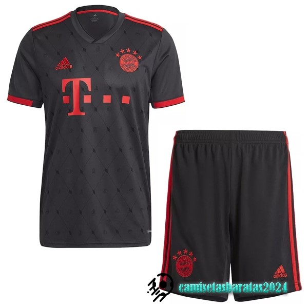 Replicas Segunda Conjunto De Niños Bayern Múnich 2022 2023 Negro