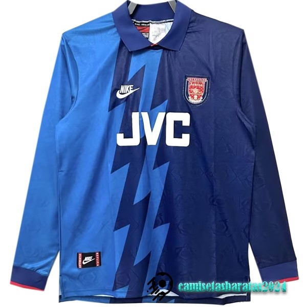 Replicas Segunda Manga Larga Arsenal Retro 1995 1996 Azul