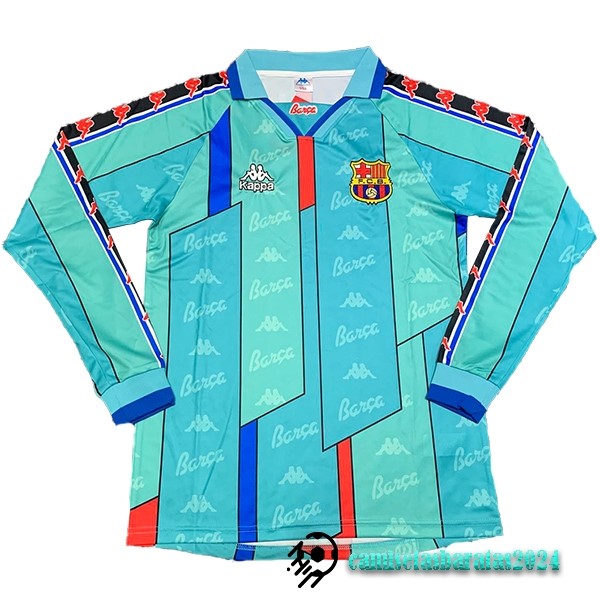 Replicas Segunda Manga Larga Barcelona Retro 1996 1997 Verde