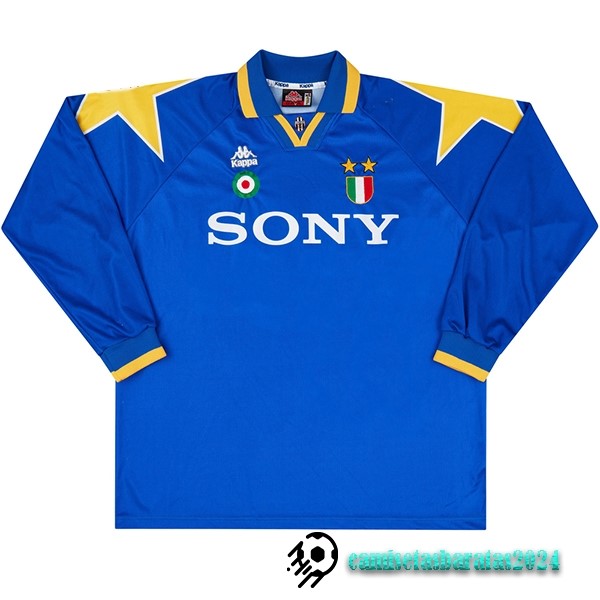 Replicas Segunda Manga Larga Juventus Retro 1995 1996 Azul