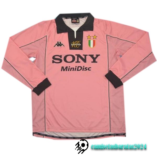 Replicas Segunda Manga Larga Juventus Retro 1997 1998 Rosa