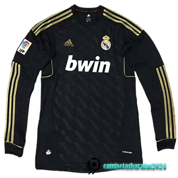 Replicas Segunda Manga Larga Real Madrid Retro 2011 2012 Negro