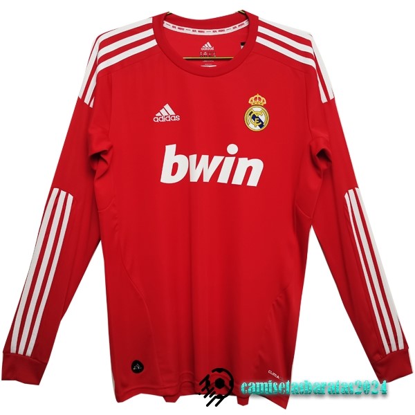 Replicas Segunda Manga Larga Real Madrid Retro 2011 2012 Rojo