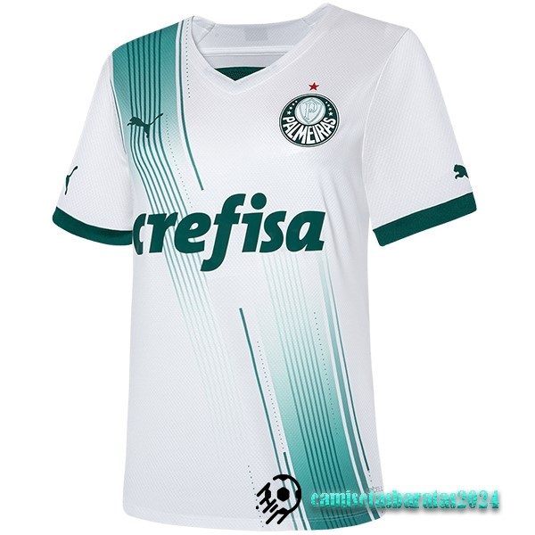 Replicas Segunda Mujer Camiseta Palmeiras 2023 2024 Blanco