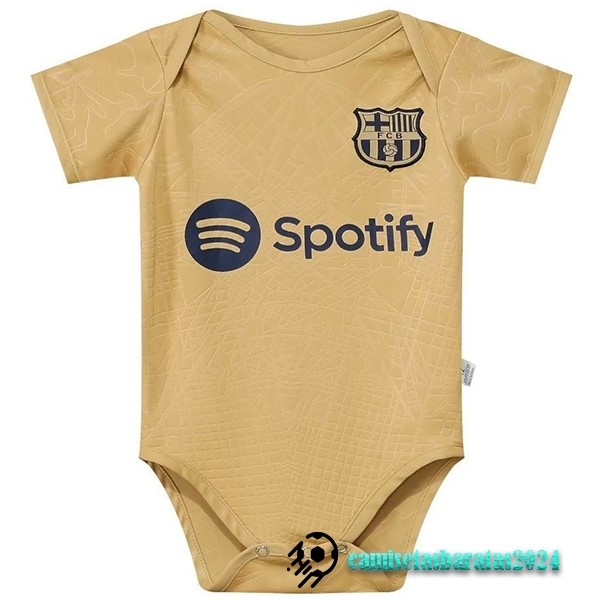 Replicas Segunda Onesies Niños Barcelona 2022 2023 Amarillo