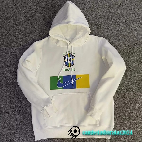 Replicas Sudaderas Con Capucha Brasil 2022 Blanco