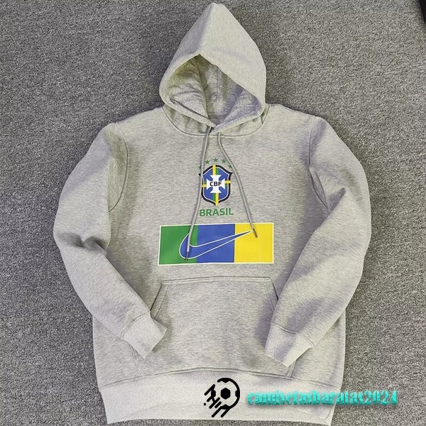 Replicas Sudaderas Con Capucha Brasil 2022 Gris