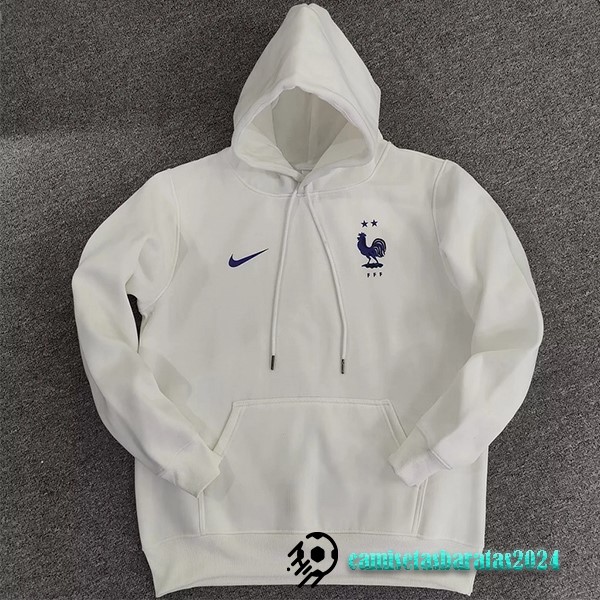 Replicas Sudaderas Con Capucha Francia 2022 II Blanco