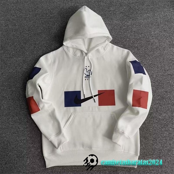 Replicas Sudaderas Con Capucha Francia 2022 I Blanco