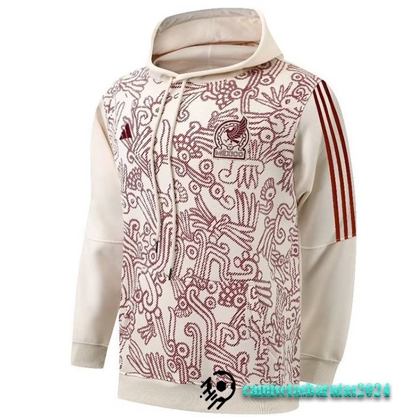 Replicas Sudaderas Con Capucha México 2022 Blanco Rojo