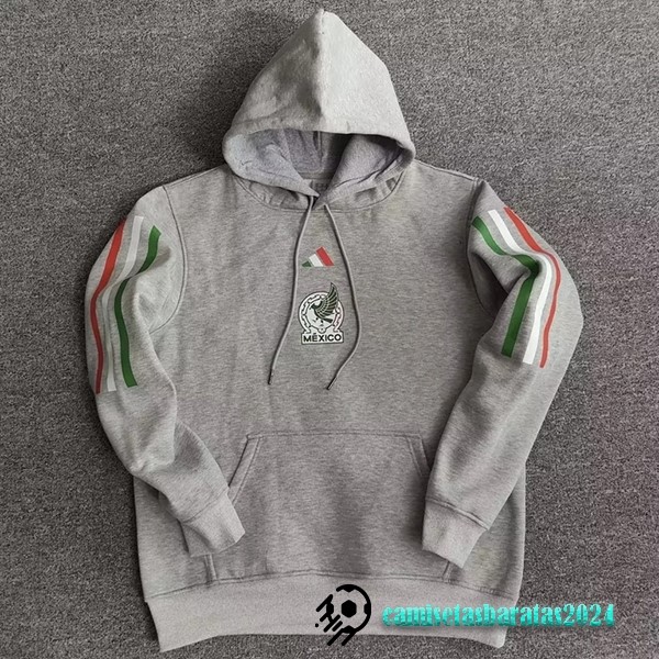 Replicas Sudaderas Con Capucha México 2022 Gris