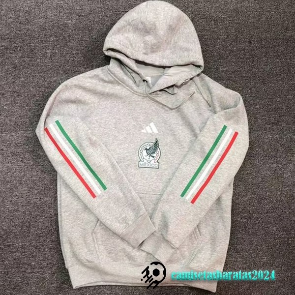 Replicas Sudaderas Con Capucha México 2022 I Gris