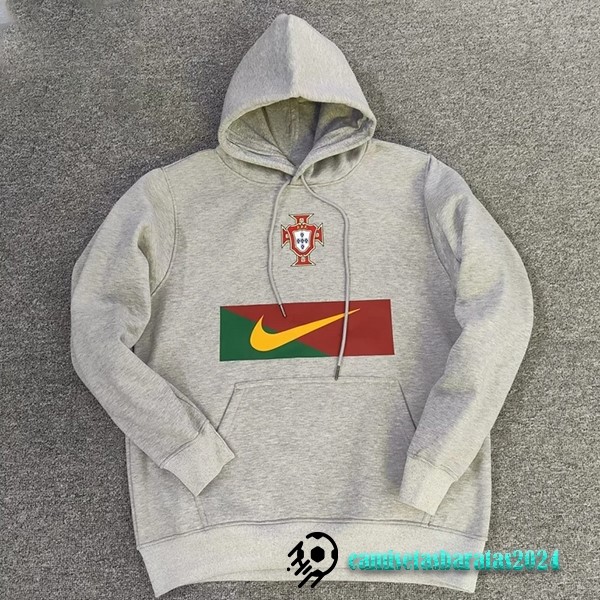 Replicas Sudaderas Con Capucha Portugal 2022 Gris