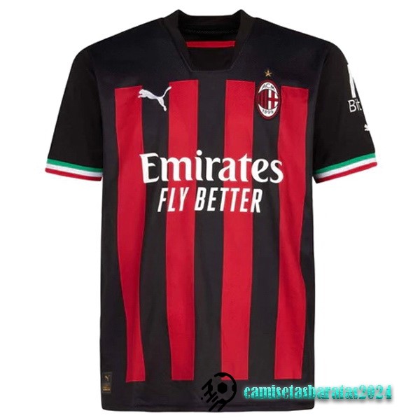 Replicas Tailandia Casa Camiseta AC Milan 2022 2023 Rojo