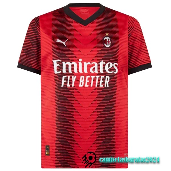 Replicas Tailandia Casa Camiseta AC Milan 2023 2024 Rojo