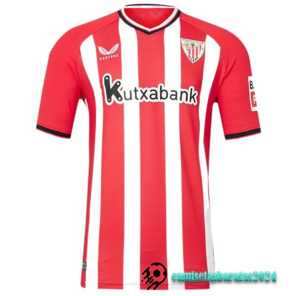Replicas Tailandia Casa Camiseta Athletic Bilbao 2023 2024 Rojo Blanco