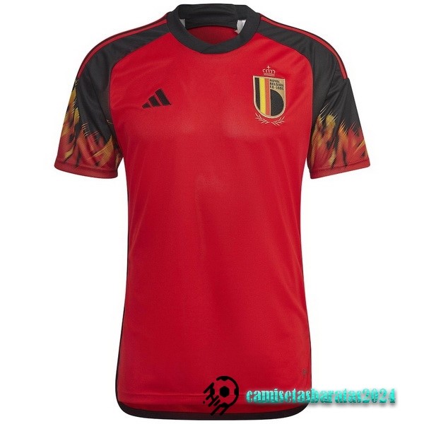 Replicas Tailandia Casa Camiseta Bélgica 2022 Rojo
