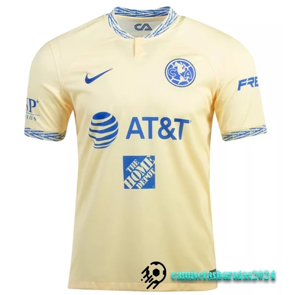 Replicas Tailandia Casa Camiseta Club América 2022 2023 Amarillo