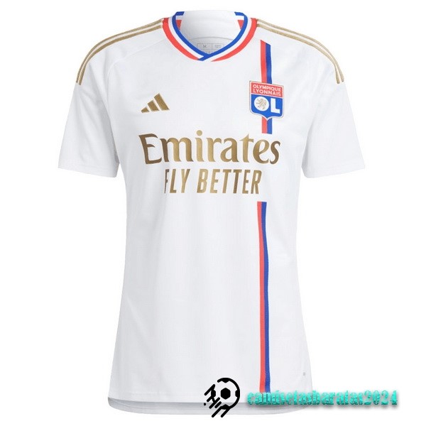 Replicas Tailandia Casa Camiseta Lyon 2023 2024 Blanco