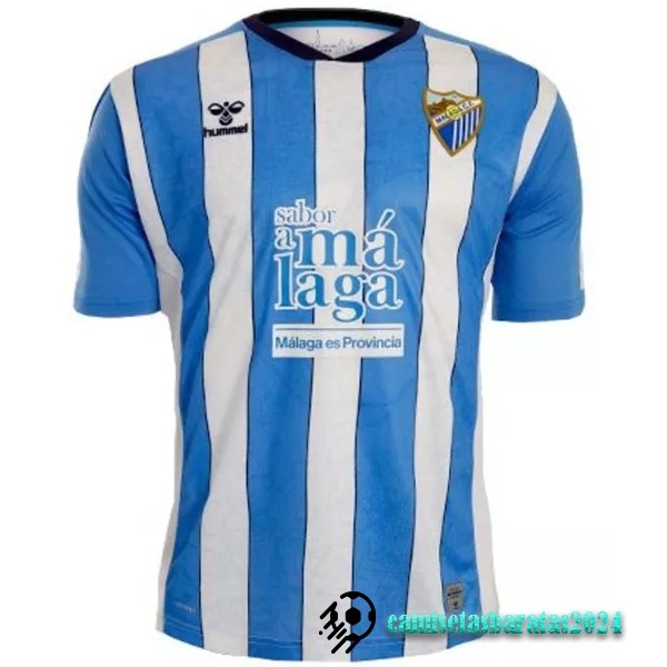 Replicas Tailandia Casa Camiseta Málaga CF 2022 2023 Azul Blanco