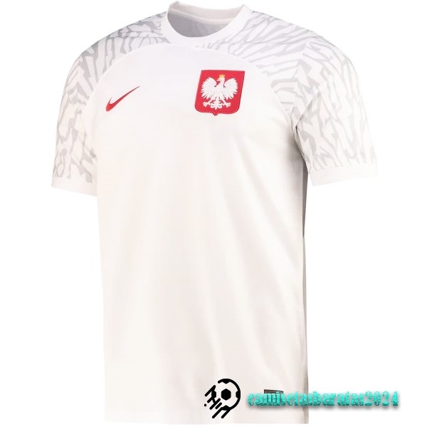 Replicas Tailandia Casa Camiseta Polonia 2022 Blanco