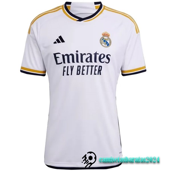 Replicas Tailandia Casa Camiseta Real Madrid 2023 2024 Blanco