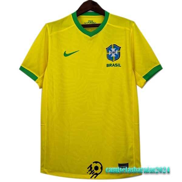 Replicas Tailandia Casa Concepto Camiseta Brasil 2023 Amarillo