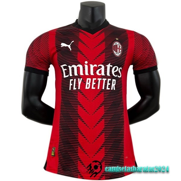 Replicas Tailandia Casa Jugadores Camiseta AC Milan 2023 2024 Rojo