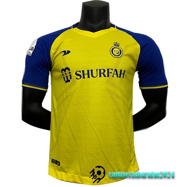 Replicas Tailandia Casa Jugadores Camiseta Al Nassr 2022 2023 Amarillo