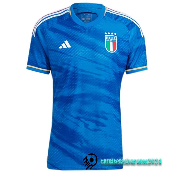 Replicas Tailandia Casa Jugadores Camiseta Italia 2023 Azul