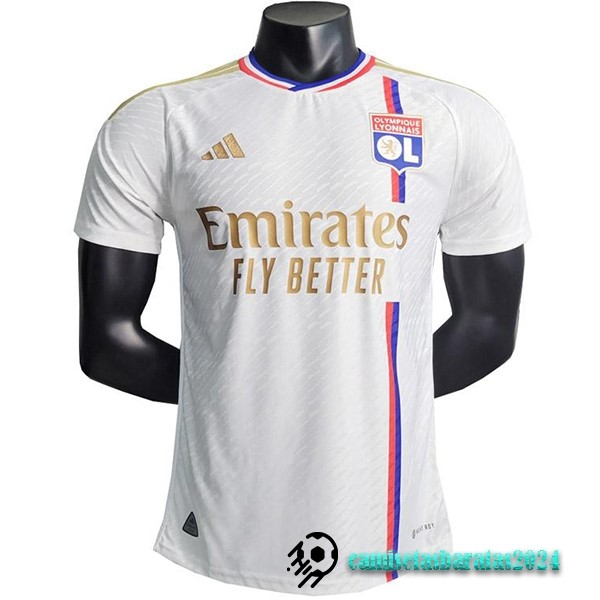 Replicas Tailandia Casa Jugadores Camiseta Lyon 2023 2024 Blanco
