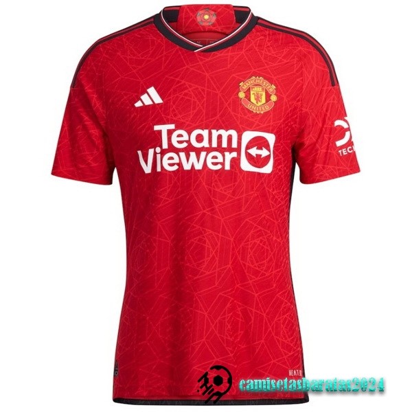 Replicas Tailandia Casa Jugadores Camiseta Manchester United 2023 2024 Rojo