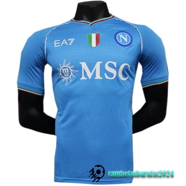 Replicas Tailandia Casa Jugadores Camiseta Napoli 2023 2024 Azul