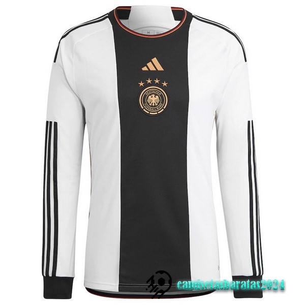 Replicas Tailandia Casa Manga Larga Alemania 2022 Blanco