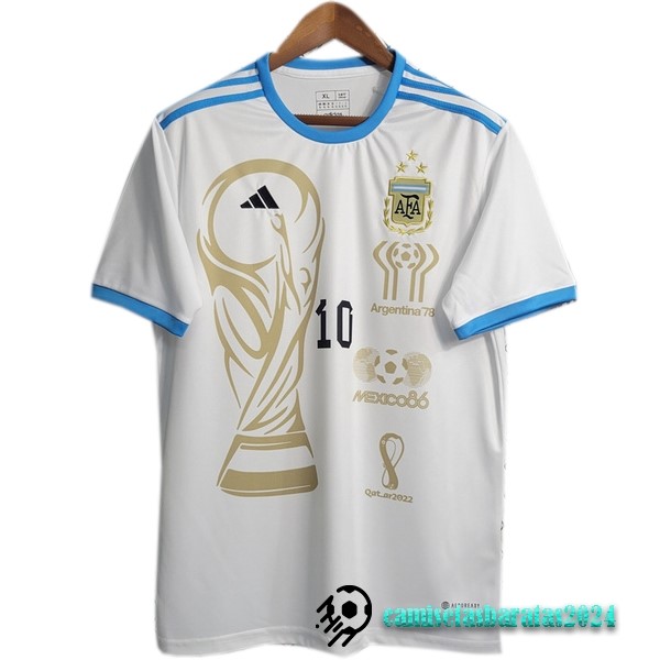 Replicas Tailandia Especial Camiseta Argentina 2022 Blanco