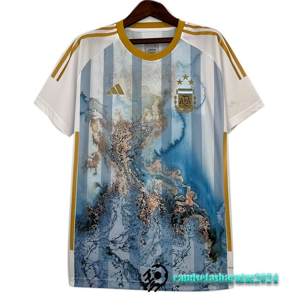 Replicas Tailandia Especial Camiseta Argentina 2023 Azul Amarillo