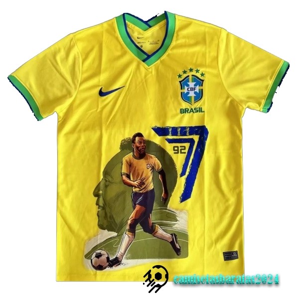 Replicas Tailandia Especial Camiseta Brasil 2022 IIII Amarillo