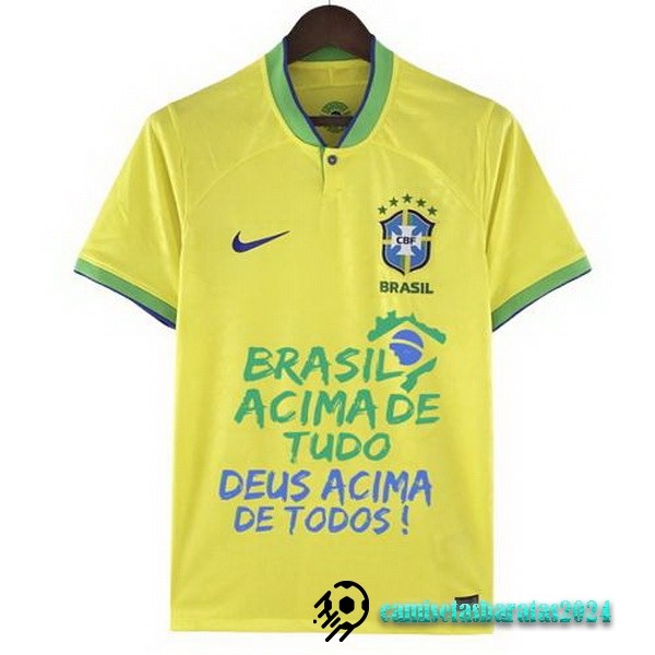 Replicas Tailandia Especial Camiseta Brasil 2022 II Amarillo