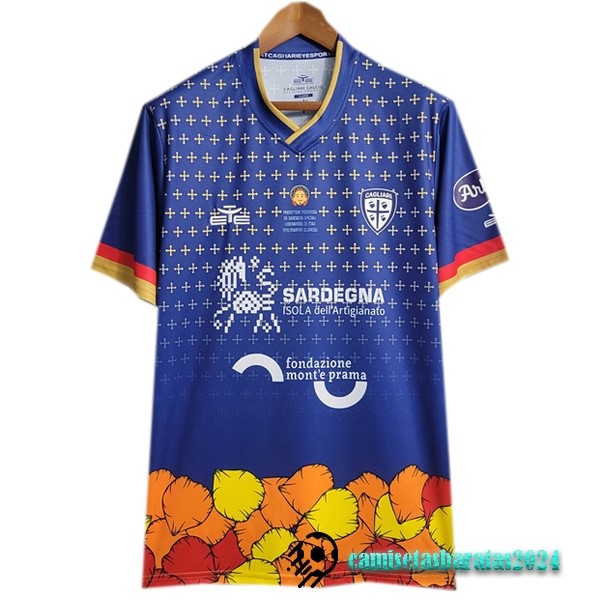 Replicas Tailandia Especial Camiseta Cagliari Calcio 2023 2024 Azul