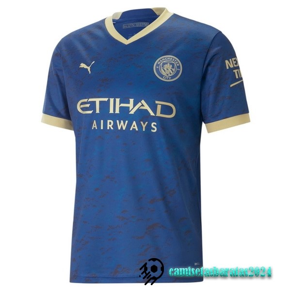 Replicas Tailandia Especial Camiseta Manchester City 2022 2023 Azul Marino