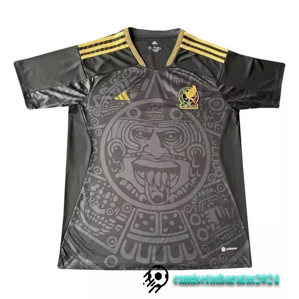 Replicas Tailandia Especial Camiseta Mexico 2022 Negro