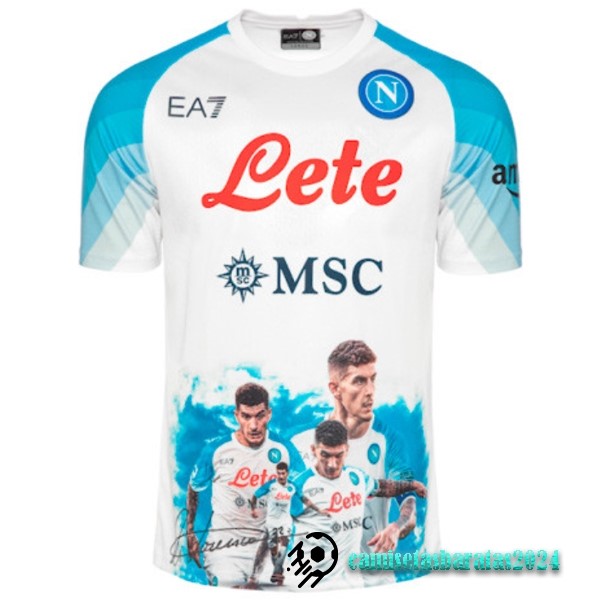 Replicas Tailandia Especial Camiseta Napoli 2023 2024 Azul I Blanco