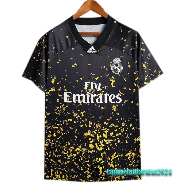 Replicas Tailandia Especial Camiseta Real Madrid 2019 2020 Negro Amarillo