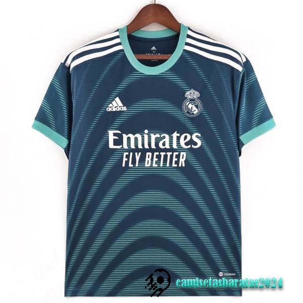 Replicas Tailandia Especial Camiseta Real Madrid 2022 2023 Azul Verde