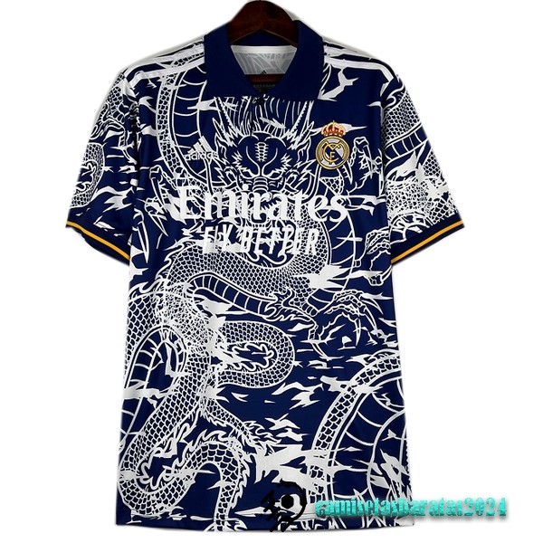 Replicas Tailandia Especial Camiseta Real Madrid 2023 2024 Azul Blanco