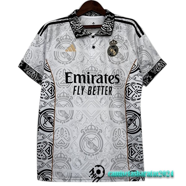 Replicas Tailandia Especial Camiseta Real Madrid 2023 2024 Blanco