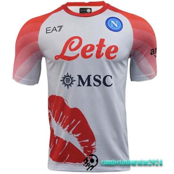 Replicas Tailandia Especial Jugadores Camiseta Napoli 2023 Blanco Rojo